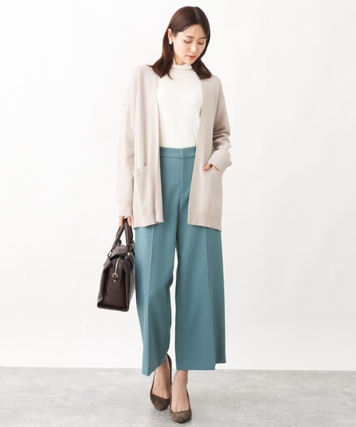 OFUON le MK（オフオンルエムケー）の「シアータートルネックカットソー/洗える（Tシャツ/カットソー・レディース・アイボリー/ブラック/ライトブルー・38）」の14枚目の写真