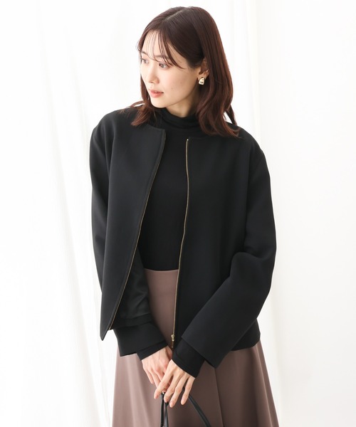 OFUON le MK（オフオンルエムケー）の「シアータートルネックカットソー/洗える（Tシャツ/カットソー・レディース・アイボリー/ブラック/ライトブルー・38）」の8枚目の写真