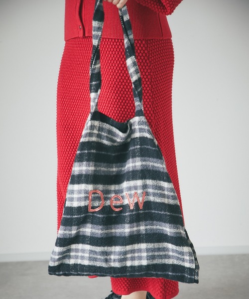 un dix cors（アンディコール）の「jou jou lier/起毛仕切りロゴトート（トートバッグ・レディース・アイボリー/ブラック/チャコールグレー・FREE）」の3枚目の写真