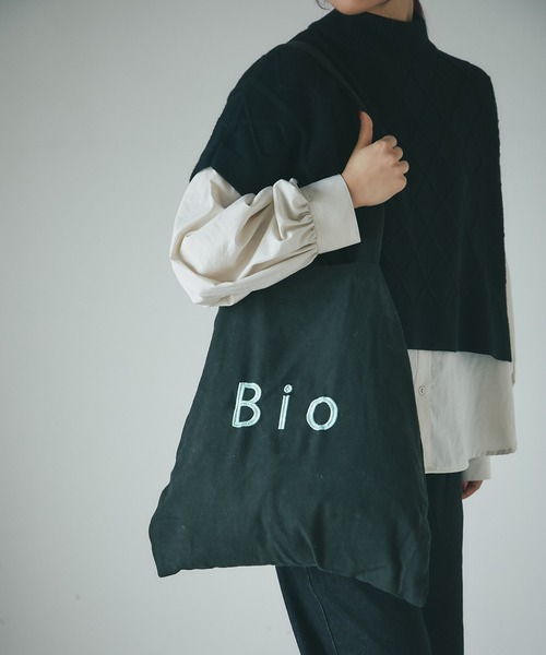 un dix cors（アンディコール）の「jou jou lier/起毛仕切りロゴトート（トートバッグ・レディース・アイボリー/ブラック/チャコールグレー・FREE）」の22枚目の写真