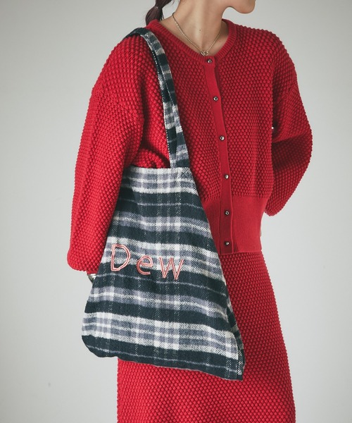 un dix cors（アンディコール）の「jou jou lier/起毛仕切りロゴトート（トートバッグ・レディース・アイボリー/ブラック/チャコールグレー・FREE）」の12枚目の写真