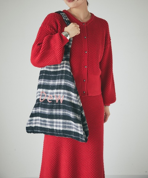 un dix cors（アンディコール）の「jou jou lier/起毛仕切りロゴトート（トートバッグ・レディース・アイボリー/ブラック/チャコールグレー・FREE）」の17枚目の写真