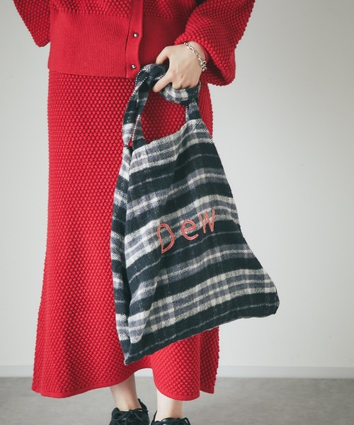 un dix cors（アンディコール）の「jou jou lier/起毛仕切りロゴトート（トートバッグ・レディース・アイボリー/ブラック/チャコールグレー・FREE）」の21枚目の写真