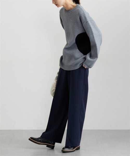 低身長/高身長サイズ有】ストレッチきれい見えワイドパンツ（Petitjo