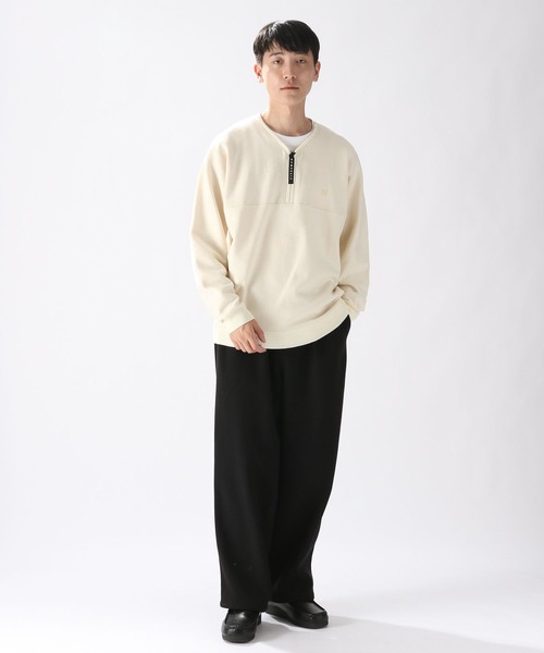 NUMERALS（ヌメラルズ）の「[NUMERALS]ZIPコンフォートニット（ニット/セーター・メンズ・ライトグリーン/ホワイト/ブラック・LARGE/MEDIUM）」の17枚目の写真