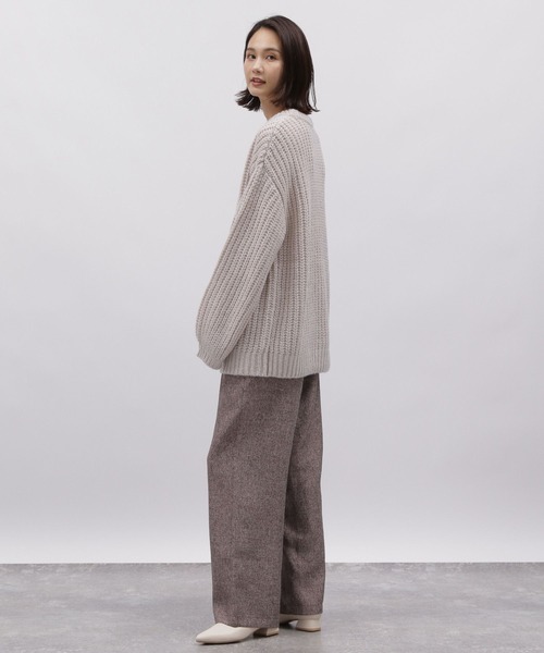 LAKOLE（ラコレ）の「3.5ゲージBIGアゼチュニック / 989052（ニット/セーター・レディース・ライトグレー/ブルー/ブラック/オレンジ・MEDIUM/SMALL）」の6枚目の写真