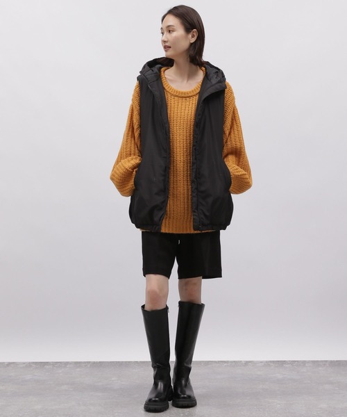 LAKOLE（ラコレ）の「3.5ゲージBIGアゼチュニック / 989052（ニット/セーター・レディース・ライトグレー/ブルー/ブラック/オレンジ・MEDIUM/SMALL）」の15枚目の写真