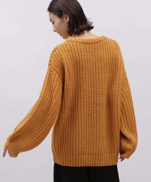 LAKOLE（ラコレ）の「3.5ゲージBIGアゼチュニック / 989052（ニット/セーター・レディース・ライトグレー/ブルー/ブラック/オレンジ・MEDIUM/SMALL）」の17枚目の写真