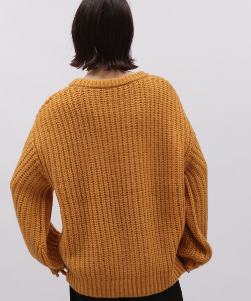 LAKOLE（ラコレ）の「3.5ゲージBIGアゼチュニック / 989052（ニット/セーター・レディース・ライトグレー/ブルー/ブラック/オレンジ・MEDIUM/SMALL）」の18枚目の写真