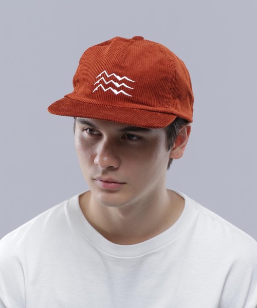 MANASTASH（マナスタッシュ）の「MANASTASH/マナスタッシュ/THREE MOUMTAIN CAP（キャップ・メンズ・ブラック/オレンジ/モスグリーン・F）」の3枚目の写真