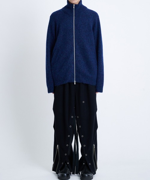 ATON 23AW WOOL MOHAIR ZIP UP ドライバーズニット ATON/エイトン】WOOL MOHAIR ZIP UP CARDIGAN（ニット/セーター
