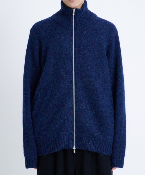 ATON 23AW WOOL MOHAIR ZIP UP ドライバーズニット ATON/エイトン】WOOL MOHAIR ZIP UP CARDIGAN（ニット/セーター