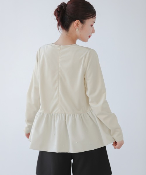 裾バルーンパールベロアトップス（その他トップス）｜Fit more