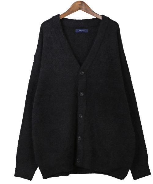 LUXSTYLE(ラグスタイル)の「フェザーヤーンカーディガン(カーディガン/ボレロ・メンズ・チャコール/ブラック/グレー・L/M)」の15枚目の写真