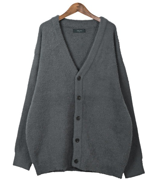 LUXSTYLE(ラグスタイル)の「フェザーヤーンカーディガン(カーディガン/ボレロ・メンズ・チャコール/ブラック/グレー・L/M)」の17枚目の写真