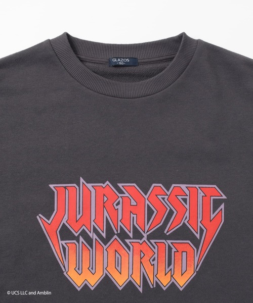 GLAZOS(グラソス)の「【大人向けサイズあり】【ジュラシック・ワールド】ヴィンテージ加工アソート裏毛クルーネックトレーナー(スウェット・キッズ・チャコールグレー/グレー・140cm/150cm/160cm/170cm)」の8枚目の写真