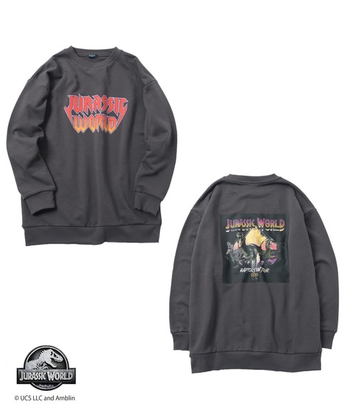 GLAZOS(グラソス)の「【大人向けサイズあり】【ジュラシック・ワールド】ヴィンテージ加工アソート裏毛クルーネックトレーナー(スウェット・キッズ・チャコールグレー/グレー・140cm/150cm/160cm/170cm)」の15枚目の写真