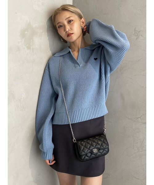 EMODA（エモダ）の「ストレッチカーブミニスカート（スカート・レディース・グレー/ブラック/ベージュ・FREE）」の5枚目の写真