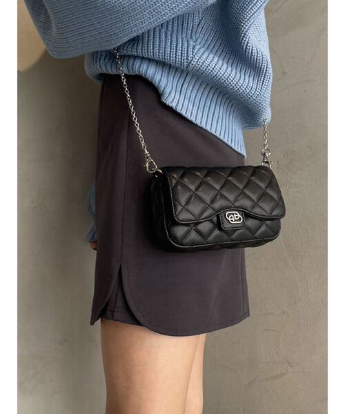 EMODA（エモダ）の「ストレッチカーブミニスカート（スカート・レディース・グレー/ブラック/ベージュ・FREE）」の19枚目の写真