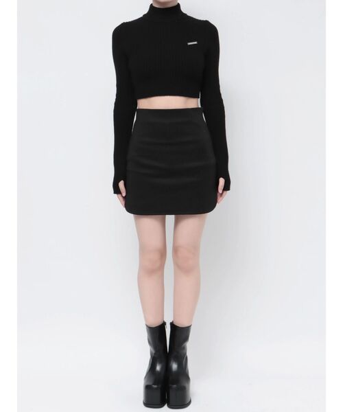 EMODA（エモダ）の「ストレッチカーブミニスカート（スカート・レディース・グレー/ブラック/ベージュ・FREE）」の18枚目の写真