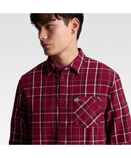 tommy jeans(トミー ジーンズ)の「クラシックチェックポケットシャツ(シャツ/ブラウス・メンズ・レッド・X-LARGE/LARGE/MEDIUM/SMALL)」の4枚目の写真