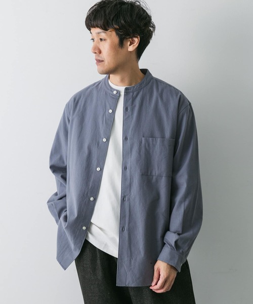 URBAN RESEARCH DOORS(アーバンリサーチドアーズ)の「『UR TECH』ネルバンドカラーシャツ(シャツ/ブラウス・メンズ・ベージュ系その他/グレー系その他/ブラウン系その他/ブルー・MEDIUM/LARGE)」の13枚目の写真