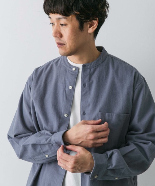 URBAN RESEARCH DOORS(アーバンリサーチドアーズ)の「『UR TECH』ネルバンドカラーシャツ(シャツ/ブラウス・メンズ・ベージュ系その他/グレー系その他/ブラウン系その他/ブルー・MEDIUM/LARGE)」の17枚目の写真