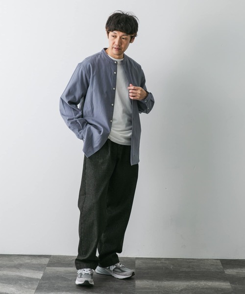 URBAN RESEARCH DOORS(アーバンリサーチドアーズ)の「『UR TECH』ネルバンドカラーシャツ(シャツ/ブラウス・メンズ・ベージュ系その他/グレー系その他/ブラウン系その他/ブルー・MEDIUM/LARGE)」の19枚目の写真