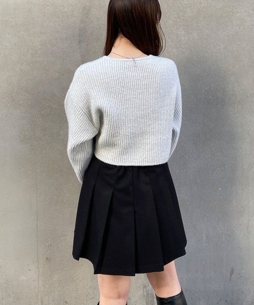 INGNI(イング)の「ラメスパンコールフロントジップニットカーディガン(カーディガン/ボレロ・レディース・ピンク/アイボリー/グレー・M)」の6枚目の写真