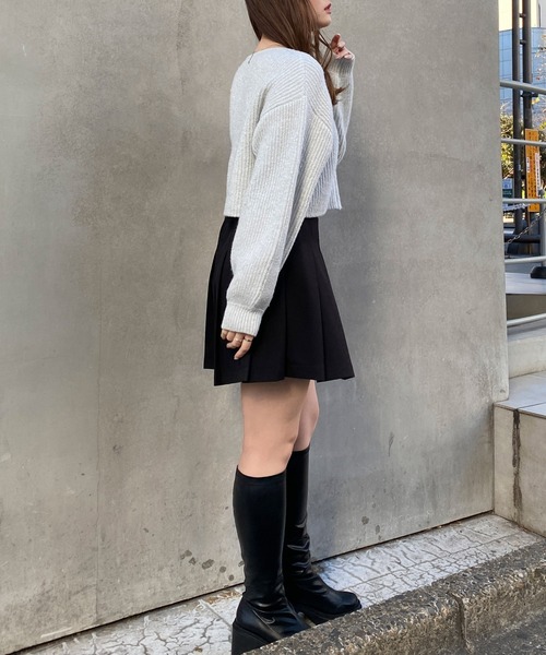 INGNI(イング)の「ラメスパンコールフロントジップニットカーディガン(カーディガン/ボレロ・レディース・ピンク/アイボリー/グレー・M)」の8枚目の写真