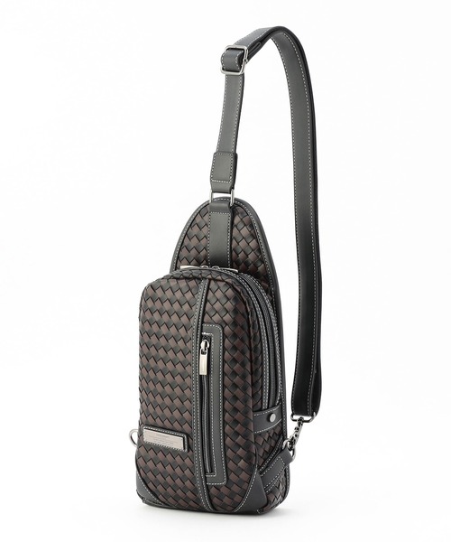 HIDEAWAYS NICOLE（ハイダウェイニコル）の「メッシュボディバッグ（ボディバッグ/ウエストポーチ・メンズ・ダークブラウン/ブラック/ネイビー・FREE）」の2枚目の写真