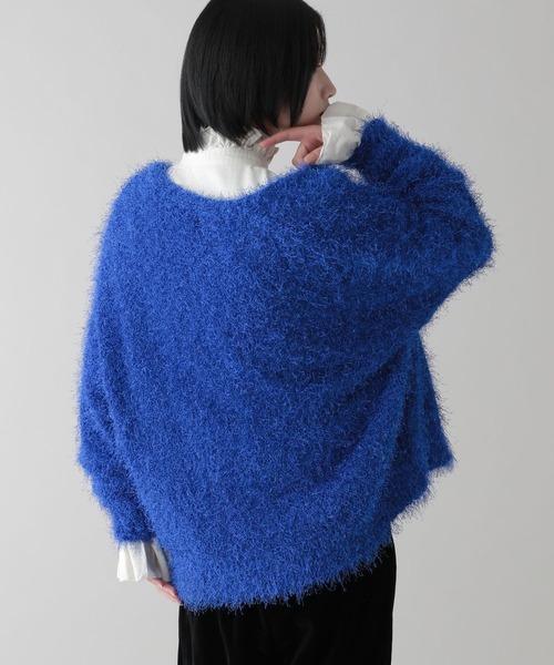 studio CLIP（スタディオクリップ）の「《natural by clip》3ゲージ フェザーヤーンVネックカーディガン（カーディガン/ボレロ・レディース・グレー/チャコール・FREE）」の17枚目の写真