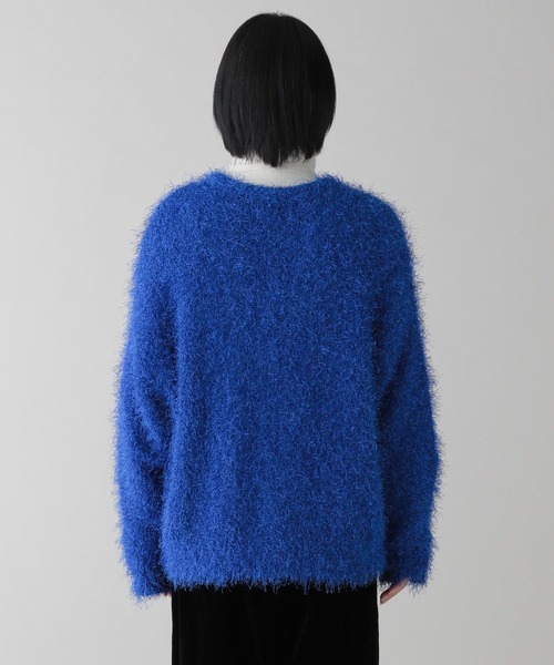 studio CLIP（スタディオクリップ）の「《natural by clip》3ゲージ フェザーヤーンVネックカーディガン（カーディガン/ボレロ・レディース・グレー/チャコール・FREE）」の20枚目の写真