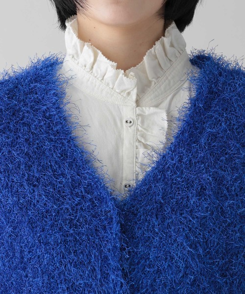 studio CLIP（スタディオクリップ）の「《natural by clip》3ゲージ フェザーヤーンVネックカーディガン（カーディガン/ボレロ・レディース・グレー/チャコール・FREE）」の21枚目の写真