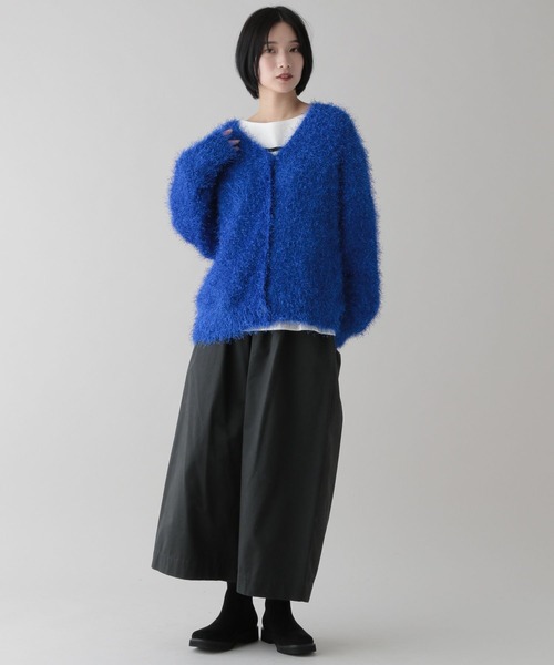 studio CLIP（スタディオクリップ）の「《natural by clip》3ゲージ フェザーヤーンVネックカーディガン（カーディガン/ボレロ・レディース・グレー/チャコール・FREE）」の14枚目の写真