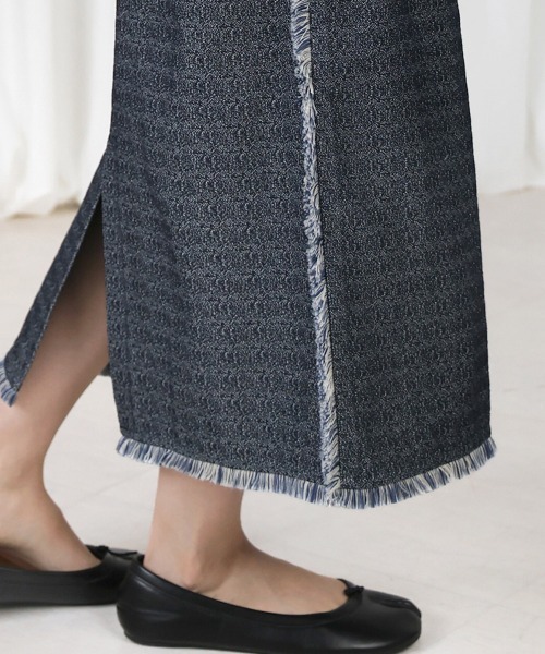 Bab（バブ）の「【低身長向けサイズあり】デニムタイトスカート（デニムスカート・レディース・グレイッシュベージュ/インディゴブルー/ライトブルー・M/S）」の18枚目の写真