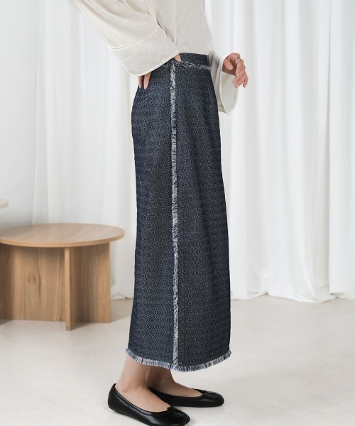 Bab（バブ）の「【低身長向けサイズあり】デニムタイトスカート（デニムスカート・レディース・グレイッシュベージュ/インディゴブルー/ライトブルー・M/S）」の19枚目の写真