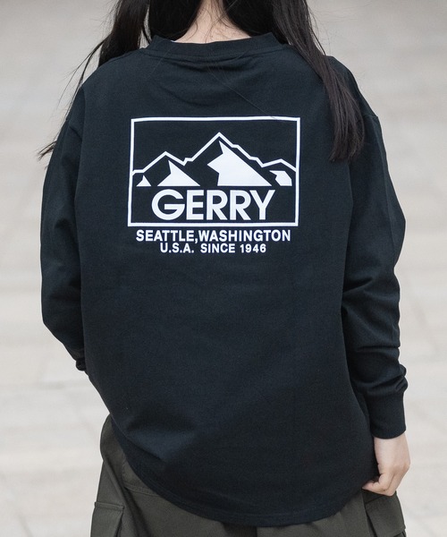 GERRY（ジェリー）の「【ag】〔GERRY/ジェリー〕ヘビーウェイト バックプリント ロングTシャツ（Tシャツ/カットソー・メンズ・ホワイト/ブラック/アッシュグレー/ライトグレー系1/ホワイト系1/ブラック系1/ダークグリーン系1・MEDIUM/LARGE/X-LARGE）」の3枚目の写真