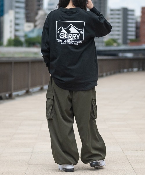 GERRY（ジェリー）の「【ag】〔GERRY/ジェリー〕ヘビーウェイト バックプリント ロングTシャツ（Tシャツ/カットソー・メンズ・ホワイト/ブラック/アッシュグレー/ライトグレー系1/ホワイト系1/ブラック系1/ダークグリーン系1・MEDIUM/LARGE/X-LARGE）」の14枚目の写真