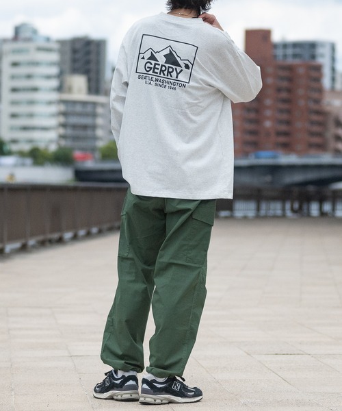 GERRY（ジェリー）の「【ag】〔GERRY/ジェリー〕ヘビーウェイト バックプリント ロングTシャツ（Tシャツ/カットソー・メンズ・ホワイト/ブラック/アッシュグレー/ライトグレー系1/ホワイト系1/ブラック系1/ダークグリーン系1・MEDIUM/LARGE/X-LARGE）」の20枚目の写真