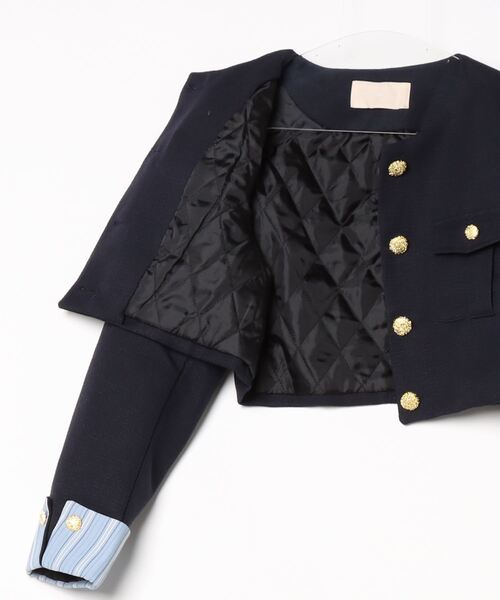 ✴︎美品✴︎NAMIKAネミカ 13+ ジャケット ワンピース セットアップ  紺 LA POMME petit（ラポミ・プチ）の「ジャケット付きワンピース