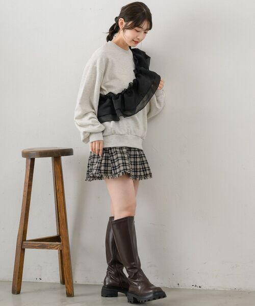 RETRO GIRL（レトロガール）の「裏毛トレーナー×ビスチェSET（スウェット・レディース・ブラック/ホワイト系その他/イエロー・FREE）」の20枚目の写真