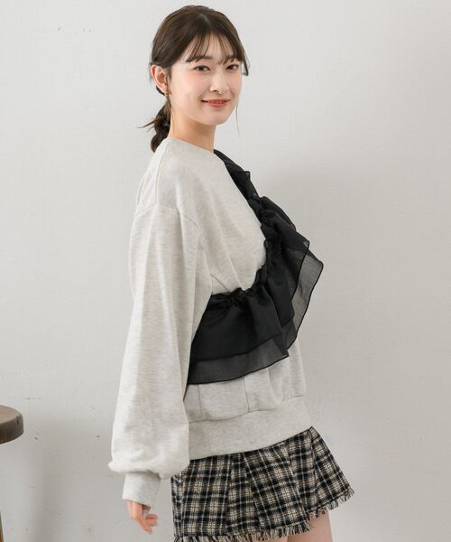 RETRO GIRL（レトロガール）の「裏毛トレーナー×ビスチェSET（スウェット・レディース・ブラック/ホワイト系その他/イエロー・FREE）」の14枚目の写真