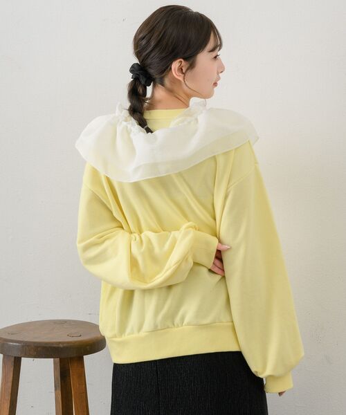 RETRO GIRL（レトロガール）の「裏毛トレーナー×ビスチェSET（スウェット・レディース・ブラック/ホワイト系その他/イエロー・FREE）」の17枚目の写真