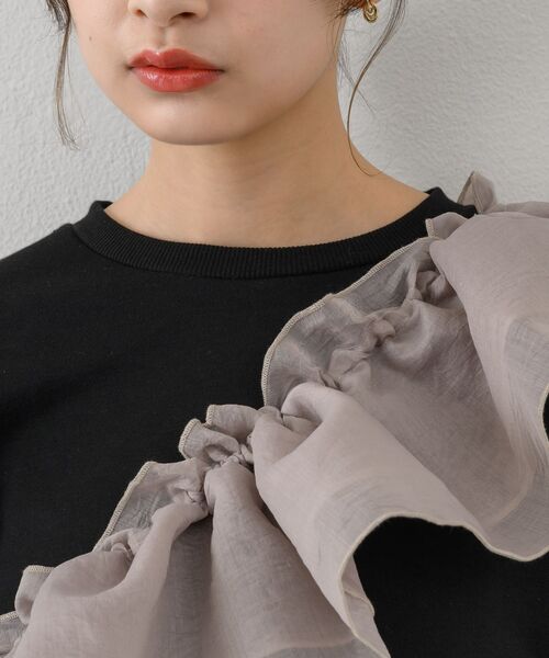 RETRO GIRL（レトロガール）の「裏毛トレーナー×ビスチェSET（スウェット・レディース・ブラック/ホワイト系その他/イエロー・FREE）」の8枚目の写真