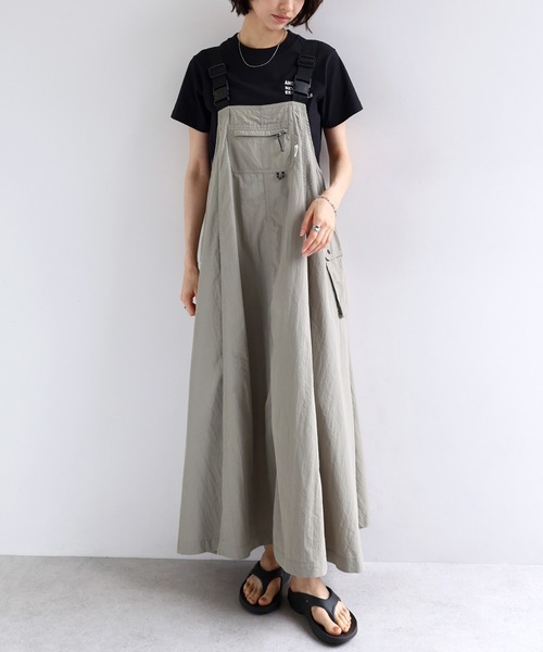 ANME(アンメ)の「【新色・新サイズ追加】ナイロンジャンパースカート【接触冷感/UVカット(UPF50+)/撥水加工】(ワンピース・レディース・ライトカーキ/ブラック/グレー/チャコールグレー/ネイビー/ブラウン・M/L/S)」の20枚目の写真