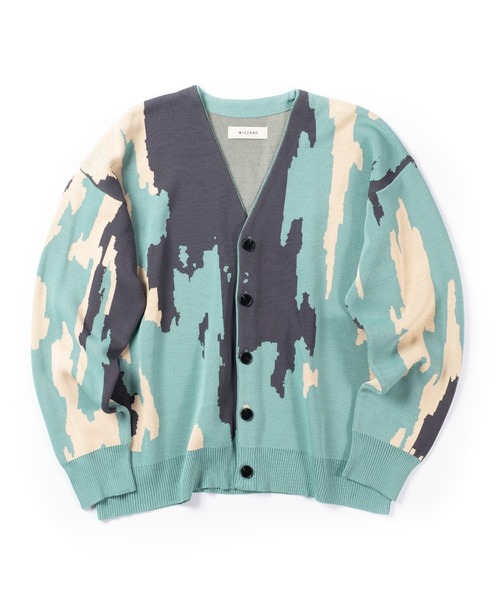 Wizzard(ウィザード)の「Wizzard ウィザード / JACQUARD KNIT CARDIGAN / W24SS-KN020(カーディガン/ボレロ・メンズ・ブラック/ライトブルー/パープル/イエロー・2)」の3枚目の写真