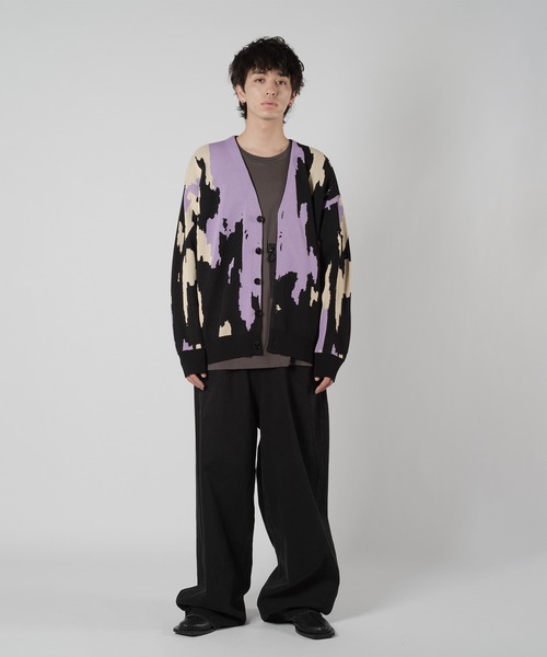 Wizzard(ウィザード)の「Wizzard ウィザード / JACQUARD KNIT CARDIGAN / W24SS-KN020(カーディガン/ボレロ・メンズ・ブラック/ライトブルー/パープル/イエロー・2)」の5枚目の写真
