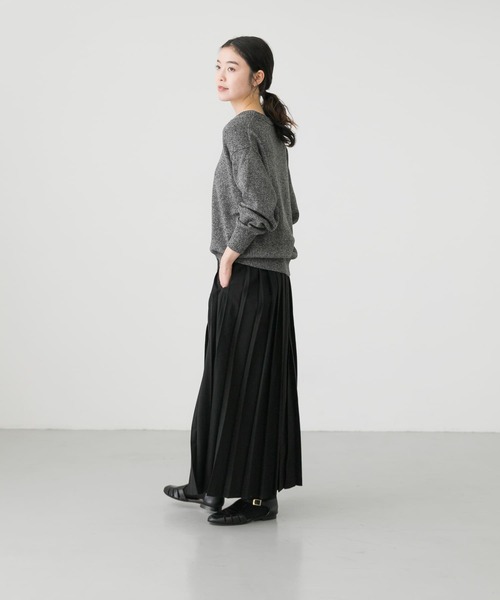 かぐれ(カグレ)の「ラッププリーツスカート(スカート・レディース・チャコールグレー/ブラック・FREE)」の8枚目の写真