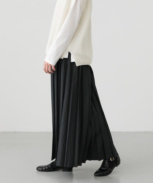 かぐれ(カグレ)の「ラッププリーツスカート(スカート・レディース・チャコールグレー/ブラック・FREE)」の22枚目の写真